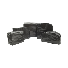 Benutzerdefinierte Größe PP gewebte Tasche, schwarze transparente Make-up-Reißverschlusstasche
