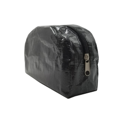 Полипропиленовый тканый мешок нестандартной формы, черный прозрачный мешок на молнии для макияжа