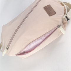 Sac messager à une épaule avec logo personnalisé, étiquette en cuir, sac à bandoulière en nylon polyester 230D