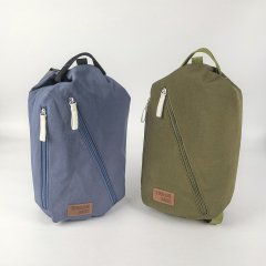 Sac messager à une épaule avec logo personnalisé, étiquette en cuir, sac à bandoulière en nylon polyester 230D
