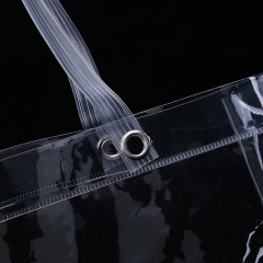 Bolso de mano de compras de estilo de logotipo barato personalizado impermeable bolso de PVC de moda transparente