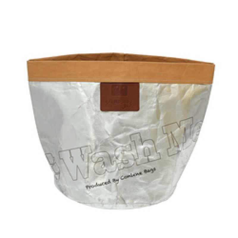 Wholesale modern design korean style easy carry washable kraft paper bag