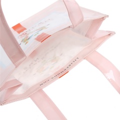 La bolsa de asas material lavable colorida barata del embalaje del regalo del pvc del eco de la impresión hermosa