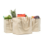 Переработанная красочная пляжная хлопковая сумка для покупок Многоразовая холщовая продуктовая сумка для покупок Очень большая большая сумка