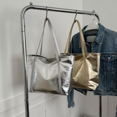 Sac fourre-tout à bandoulière en cuir PU vintage imprimé lettre tendance, sacs à bandoulière rétro simples pour femmes et étudiantes