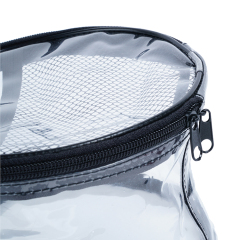 El disquete de apariencia de moda diáfano redondo de diseño especial tiene una bolsa de asas de PVC con cremallera