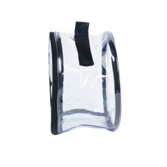 Spezielles Design, rund, durchsichtig, modisch, Floppy, mit Reißverschluss-PVC-Einkaufstasche