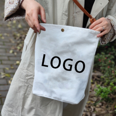 Benutzerdefinierte Logogröße Umweltfreundliche, wiederverwendbare, recycelte Damen-Einkaufstasche aus Baumwolle, 8 Unzen, 10 Unzen, 12 Unzen behandelte Einkaufstaschen aus Baumwolle