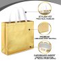 Reusable Shiny Grocery Bags Shopping Tote Bags, Glossy Non-woven Gift Bag with Handle
