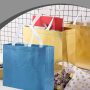 Reusable Shiny Grocery Bags Shopping Tote Bags, Glossy Non-woven Gift Bag with Handle