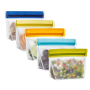 Réutilisable Eco BPA Free PEVA Food Pouch Sandwich Storage Bag Customized Color Full Ziplock Bag