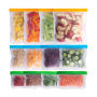 Wiederverwendbare Öko-BPA-freie PEVA-Lebensmittelbeutel-Sandwich-Aufbewahrungstasche, kundenspezifische Farb-Volldruckverschlusstasche
