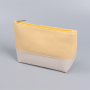Customized Stitching Color Makeup Pink Custom Cosmetic Bag Canvas Cosmetic Makeup Pouch Bag With Zipper