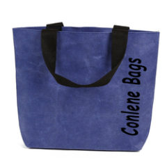 Vente chaude de sacs en papier kraft bleu recyclé de qualité supérieure pour la vente en gros