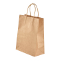Reused Recyclable Brown Rope Handle Bags Square Bottom Kraft Paper Bag Food
