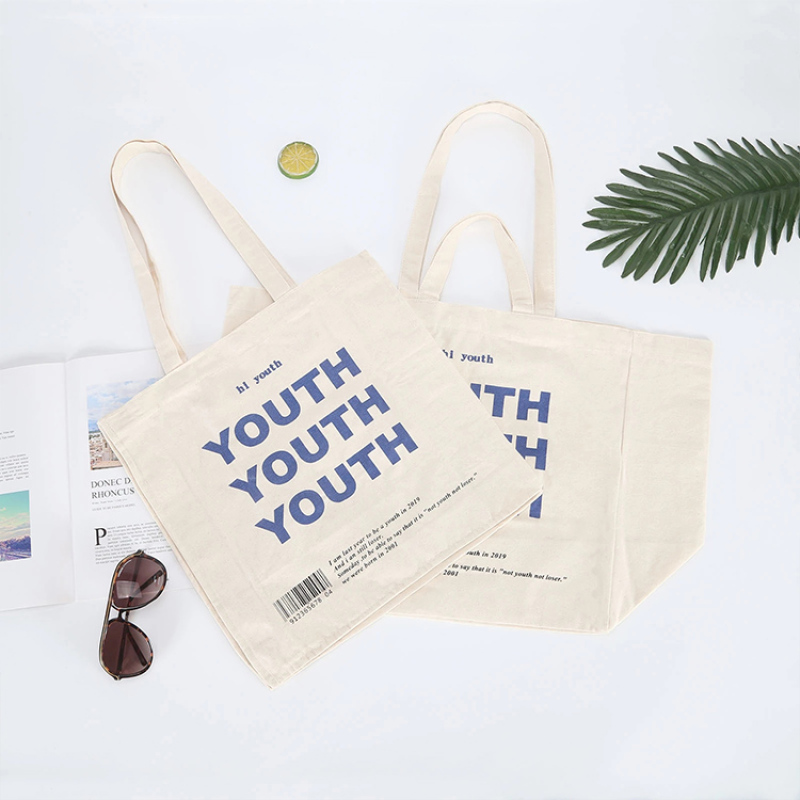 Customized natural cotton big capacity promotional printed custom made shopping gift cotton tote bag