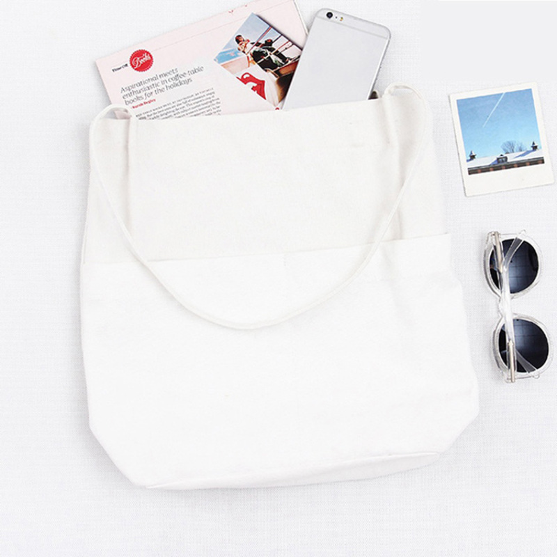 Promotional recycled foldable wholesale grocery beach fashion cotton Canvas Tote Bag with custom printed logo