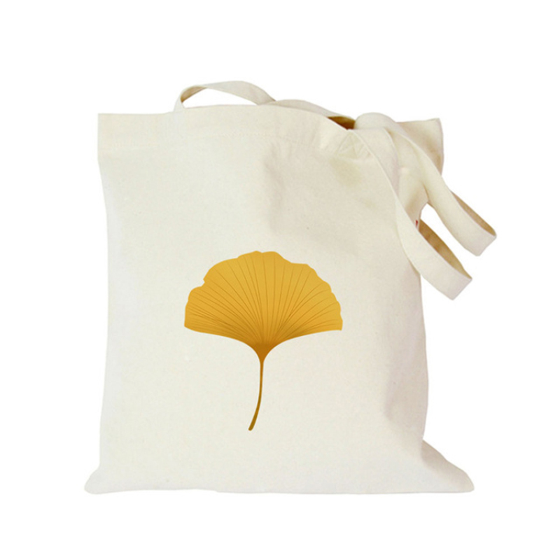 Eco Friendly Reusable Fashion Design Foldable Flower Print Custom Color Canvas Cotton Fabric Organic Tote Bag
