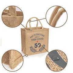 Heißer Verkauf Customized Printing Eco Friendly Natural Shopping Jute Bag