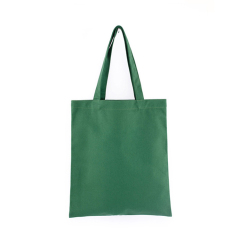 La bolsa de asas de algodón respetuosa con el medio ambiente al por mayor, la bolsa de asas de lona de compras con impresión personalizada amarilla