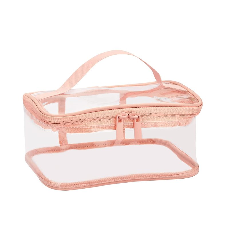 Transparent Plastic Zipper Cosmetic Bags Cases Cosmetic Travel Organizer Make Up Pouch Clear Pvc Makeup Bag