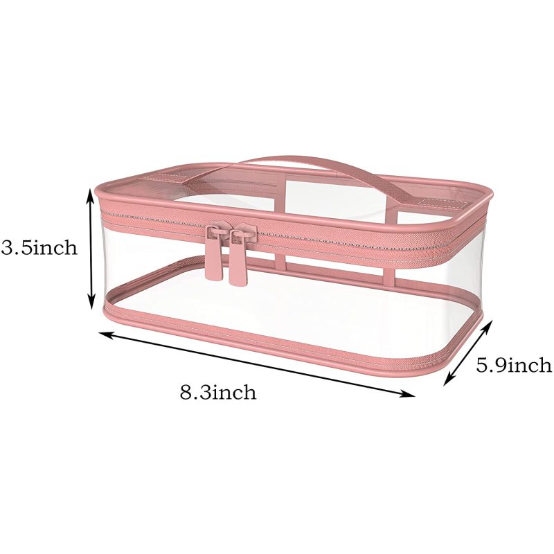 Transparent Plastic Zipper Cosmetic Bags Cases Cosmetic Travel Organizer Make Up Pouch Clear Pvc Makeup Bag
