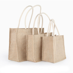 Fabricant de gros logo personnalisé shopping sac fourre-tout en jute sacs de jute imprimés