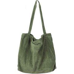 Женская вельветовая сумка большой емкости для покупок через плечо с карманом