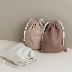 Сумки на шнурке с логотипом Eco Burlap Bags Drawstring Bag Custom Logo Canvas Cotton Silk Satin Drawstring Bags
