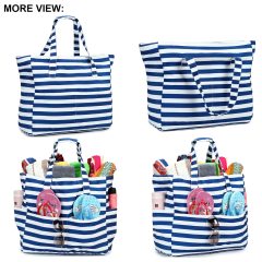 Waschbare Strandtaschen mit mehreren Taschen, personalisierbar, wasserdichte Reißverschluss-Strandtasche für Fitnessstudio, Sport, Einkaufsreisen