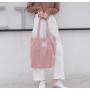 Damen Cord Einkaufstasche Damen Canvas Tuch Umhängetasche Umweltaufbewahrung Handtasche Wiederverwendbare faltbare Eco Einkaufstaschen