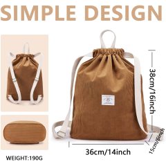 Le bas MOQ a adapté le sac aux besoins du client de toile de coton de sac à dos de tissu de coton de cadeau avec le logo