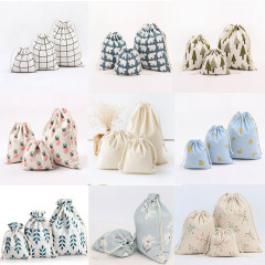 Bolsas con cordón de lino y algodón a precio de fábrica, bolsa de regalos para fiesta de joyería con soporte para dulces