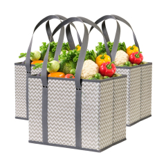Bacs de stockage des aliments en gros organisateur de stockage des aliments sacs d'épicerie réutilisables avec poignées
