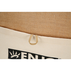Bolso de arpillera impreso personalizado Eco La bolsa de asas de yute de compras reutilizable
