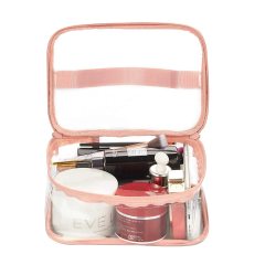 Großhandel große Kapazität tragbare transparente PVC lichtdurchlässige Sand Wash Bag Make-up Kosmetiktasche