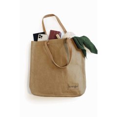 Горячая продажа идеальной дорожной сумки большой емкости Прочный коричневый моющийся бумажный пакет