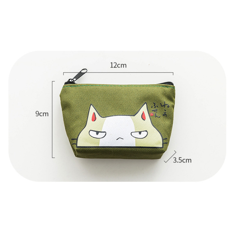 LOW MOQ New Fashion Korea Style Stock Wallet Coin Canvas Bag Zipper Key Bag
