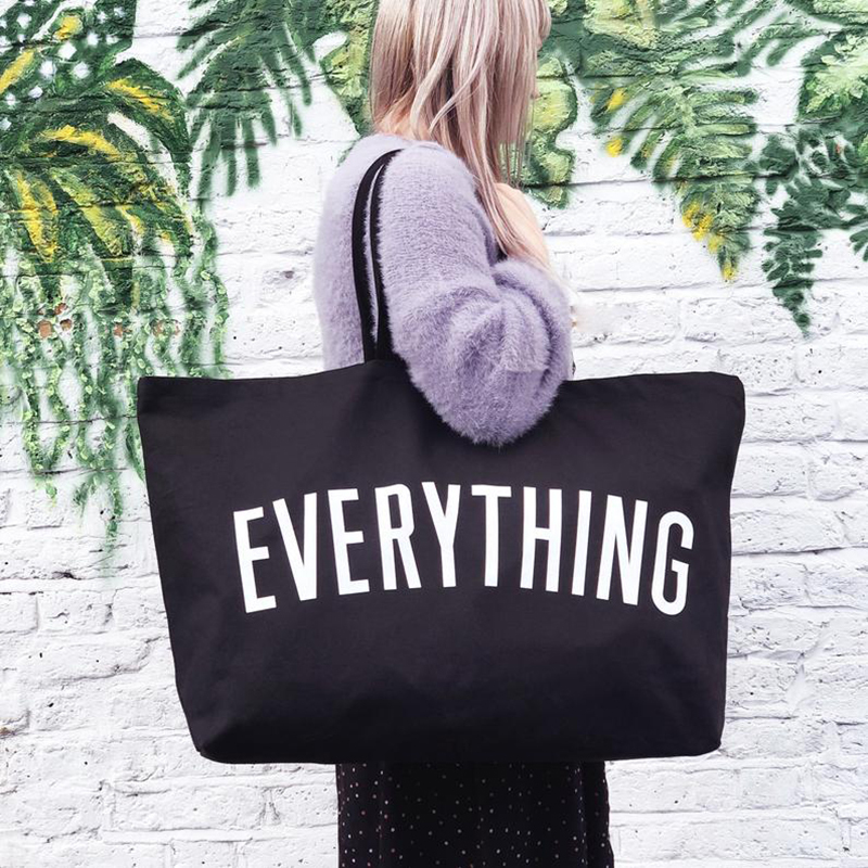 Oversized Grocery Cotton Bag Waxed Canvas Bag Custom Logo Large Tote Bag