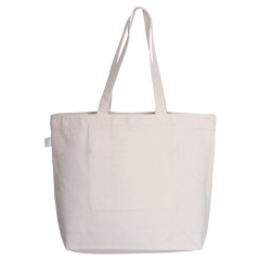 La bolsa de asas reciclable del algodón orgánico del precio promocional del diseño barato al por mayor del logotipo