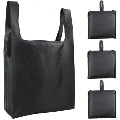 Оптовые складные продуктовые сумки Экологичная сумка для покупок из полиэстера многоразовая складная сумка для покупок