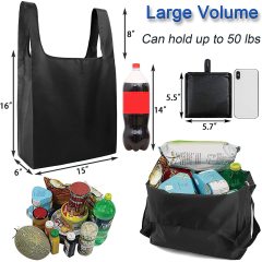 Wholesale Foldable Grocery Bags Eco-friendly Pouch polyester reusable folding shopping bag