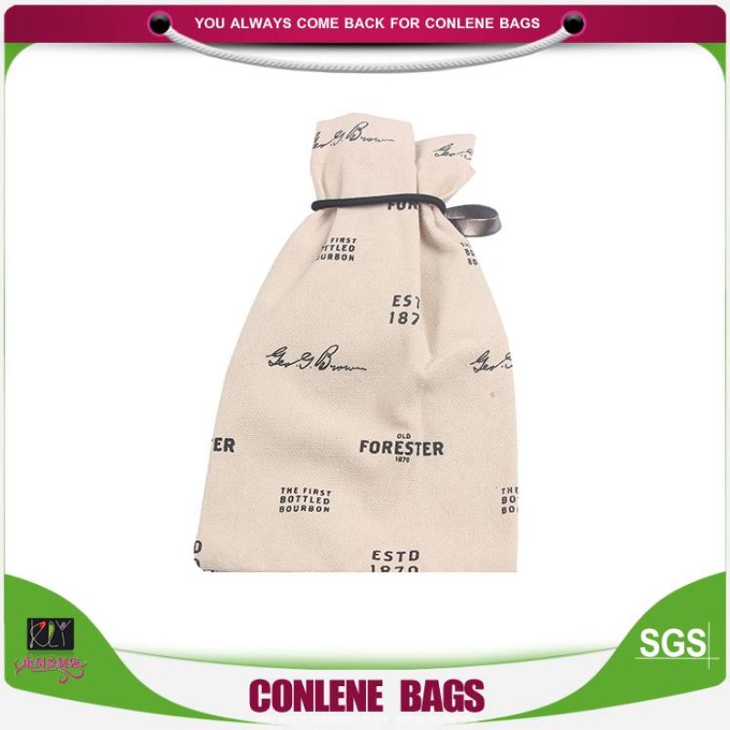 Most Popular Different Types Multifunction Cotton Custom Calico Drawstring Bags