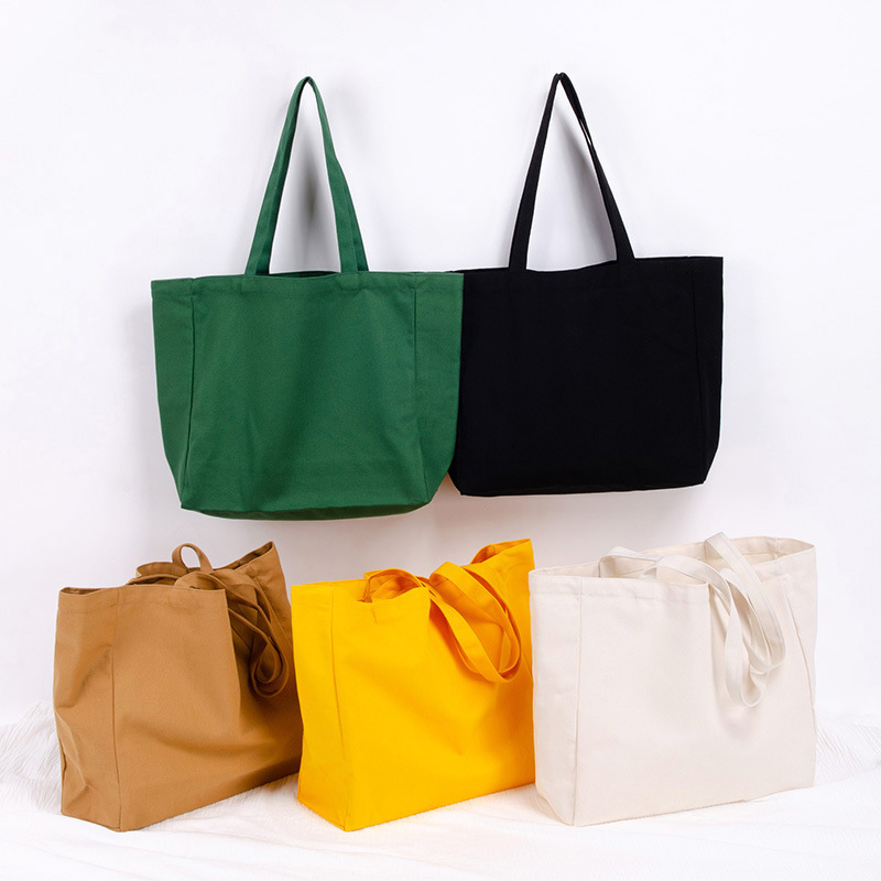 New Custom Logo Printed Shopper Extra Large Canvas Tote Bag Tote Large Canvas Bag