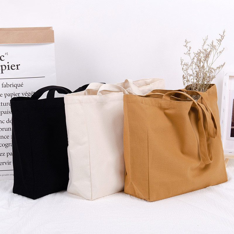 New Custom Logo Printed Shopper Extra Large Canvas Tote Bag Tote Large Canvas Bag