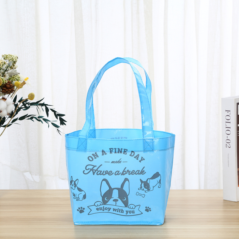 Wholesale Custom Eco Friendly Reusable Supermarket Grocery Tote Laminated PP Woven Shopping Bag