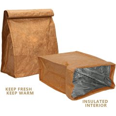 Bolsa de asas grande aislada para el almuerzo, bolsas térmicas reutilizables para refrigerador de papel tyvek