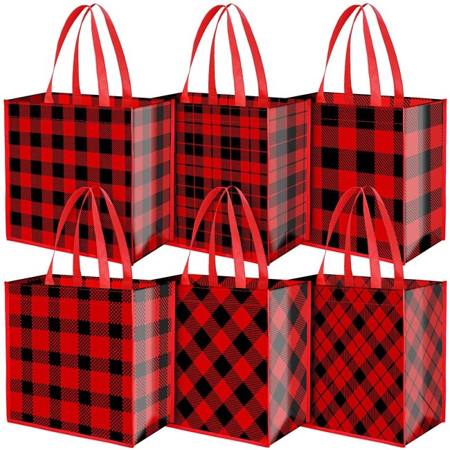 Heißer verkauf umweltfreundliche weihnachten laminierte pp nicht gewebte einkaufstasche tasche wiederverwendbare geschenktüte