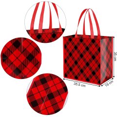 Горячие продажи экологически чистые рождественские ламинированные полипропиленовые нетканые сумки для покупок многоразовые подарочные пакеты