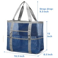Милая сумка в стиле мультяшной сетки, большая вместительная сумка через плечо, сумка для покупок